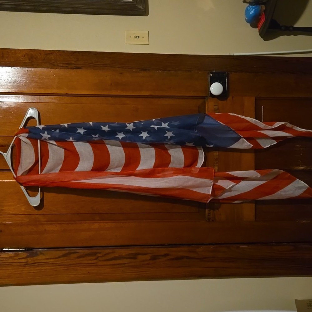 Patriot 4th of July Anerican Flag kimono/duster womens one size